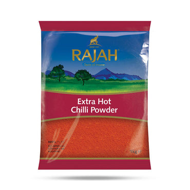 Rajah Extra Hot Chilli Powder 1Kg-SurulereFoods — Spice & Seasonings — Buy Online UK