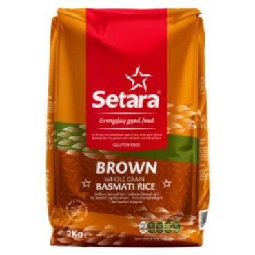 Setara Brown Whole Grain Basmati Rice 2KG-SurulereFoods — Rice — Buy Online UK