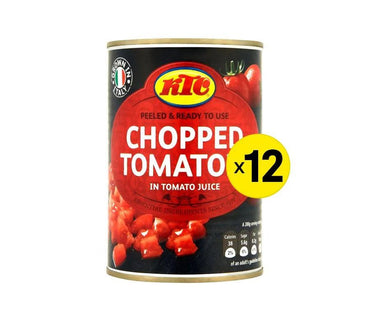 KTC Chopped Tomatos 12 X 400G-SurulereFoods — Food Cupboard — Buy Online UK