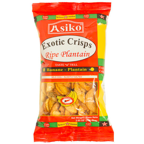 Asiko Mild Chilli & Slightly Salted Plantain Chips 75g