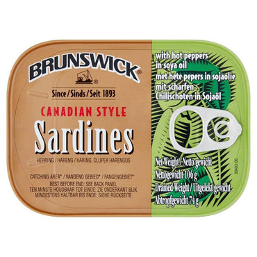 Brunswick Sardines Hot Pepper 106G-SurulereFoods — Food Cupboard — Buy Online UK
