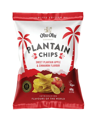 OluOlu Apple Cinnamon Plantain Chips 60G-SurulereFoods — Snacks — Buy Online UK