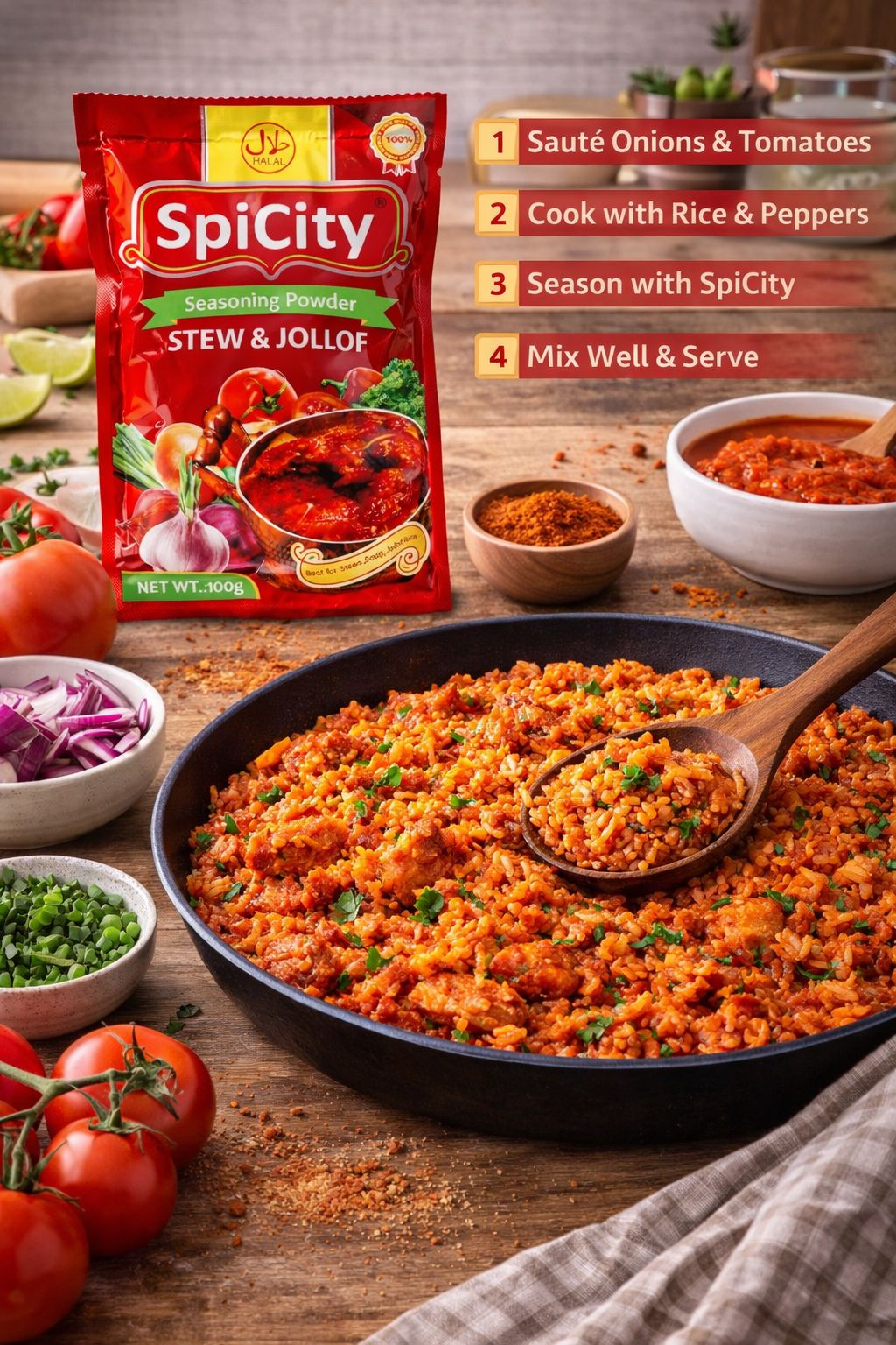 Spicity Stew & Jollof (follof) Seasoning 10g