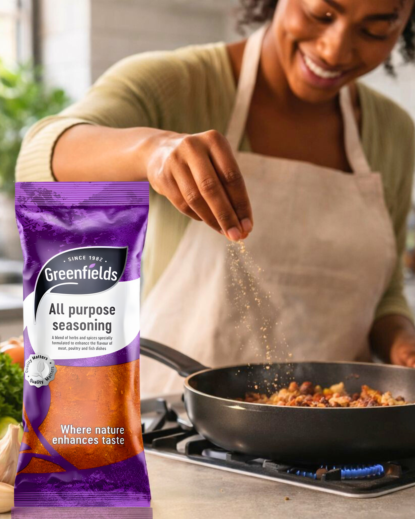 Greenfields All Purpose Seasoning 75g – Versatile Herb & Spice Blend UK