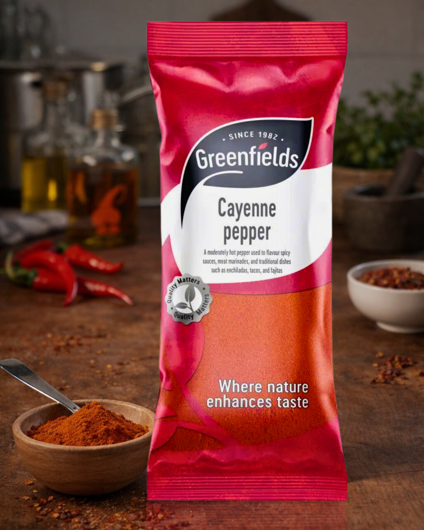 Greenfields Cayenne Powder 75g – Fiery Ground Chile Spice UK