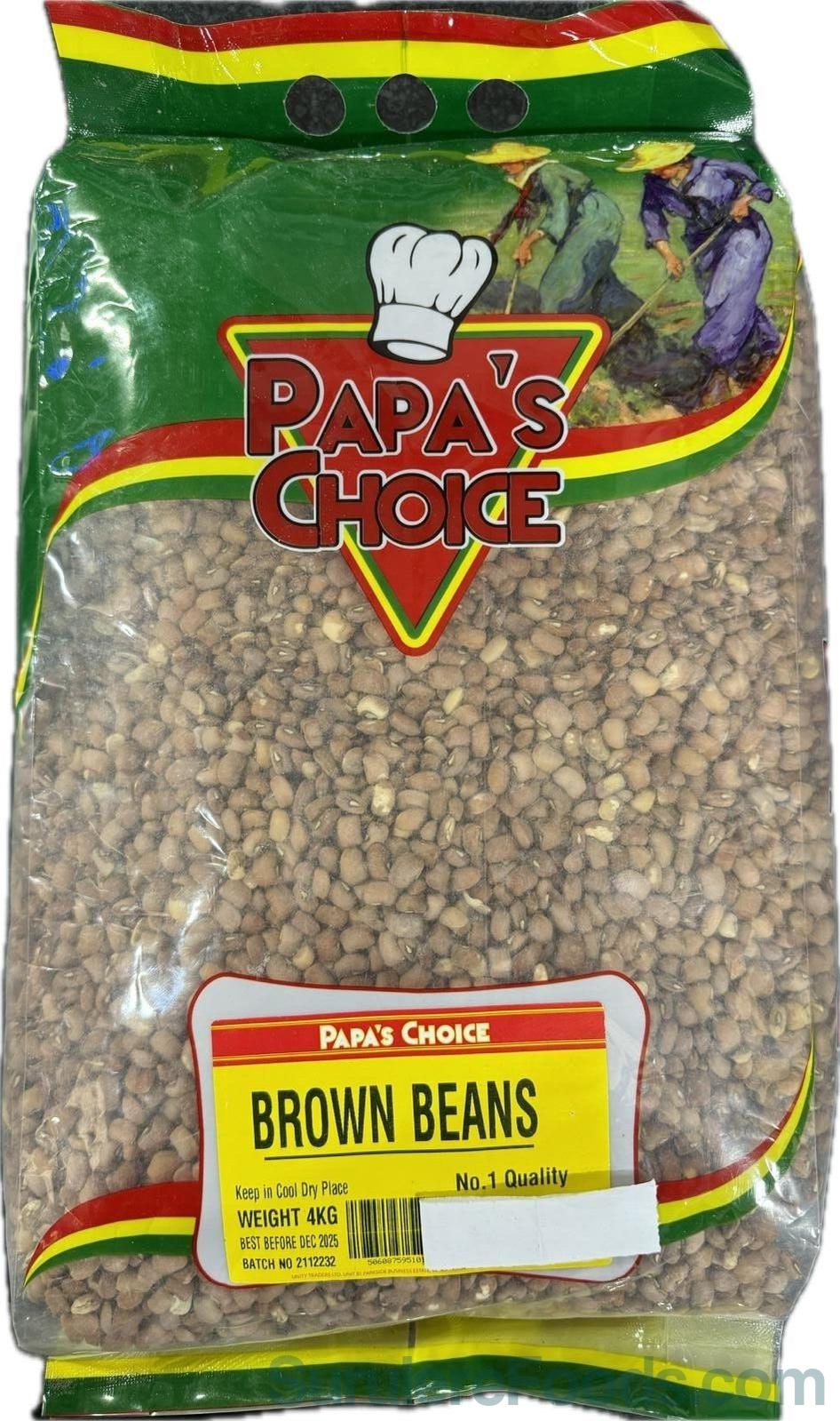 Papa's Choice Brown Beans 4Kg-SurulereFoods