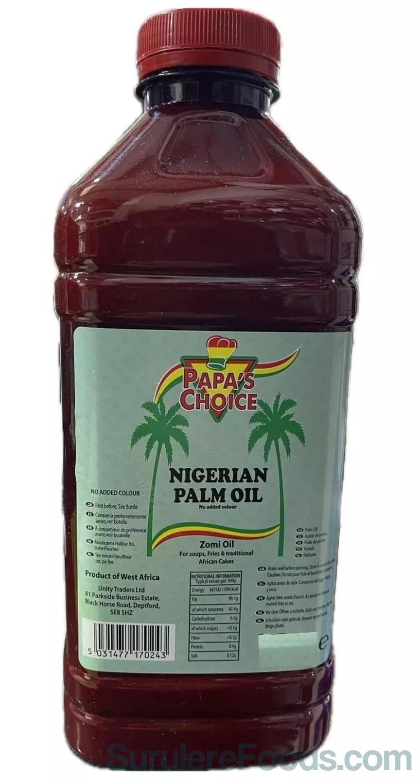 Papas Choice Nigerian Palm Oil 1 Litre-SurulereFoods
