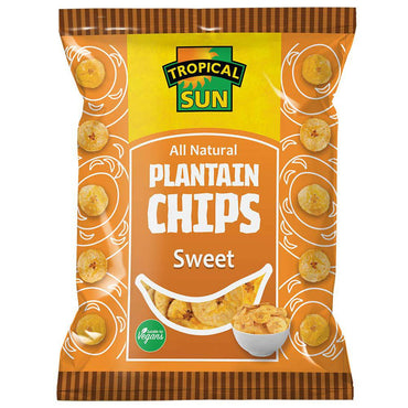 Tropical Sun Plantain Chips Sweet 12X70G-SurulereFoods — Snacks — Buy Online UK