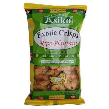 Asiko Exotic Crisps Naturally Sweet 75G-SurulereFoods — Snacks — Buy Online UK