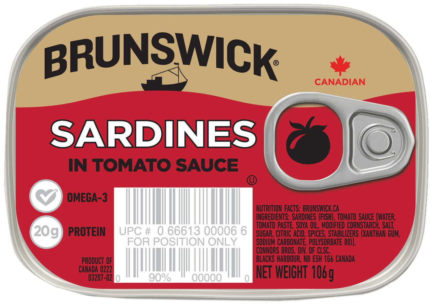 Brunswick Sardines Tomato Sauce 106G-SurulereFoods
