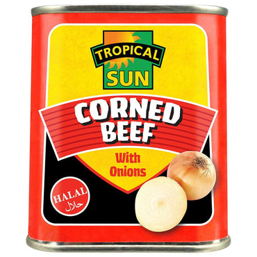 Tropical Sun Corned Beef With Onions 340G-SurulereFoods — Food Cupboard — Buy Online UK