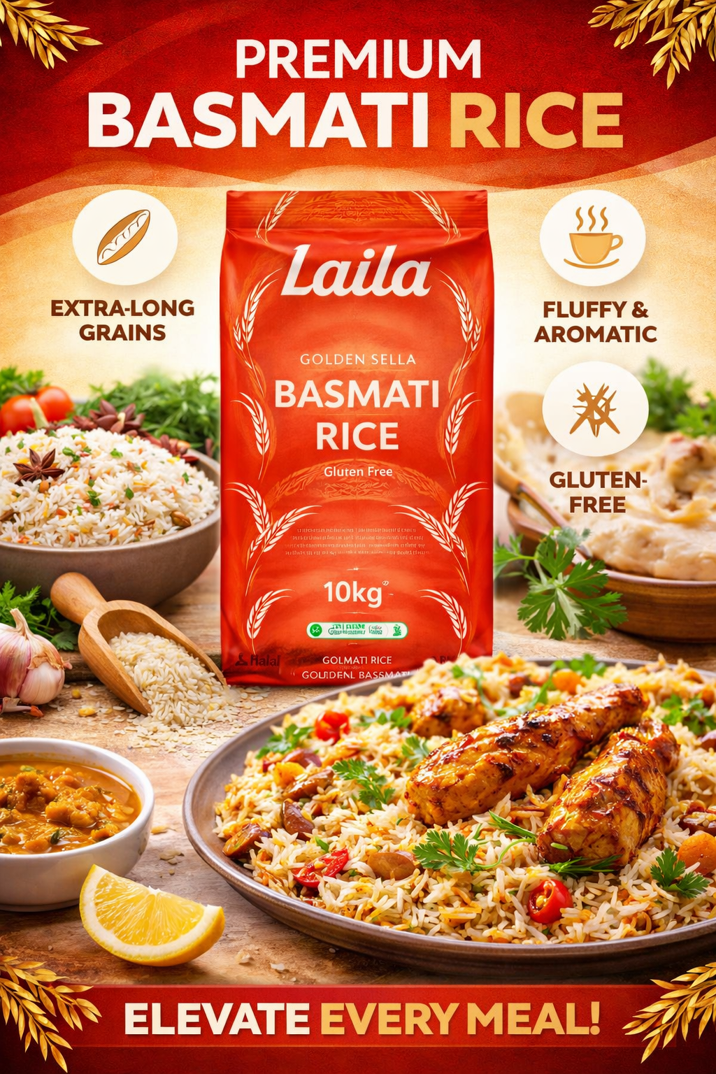 Island Sun Jollof (One-Pot Tomato Rice) Golden Sella Basmati 5kg