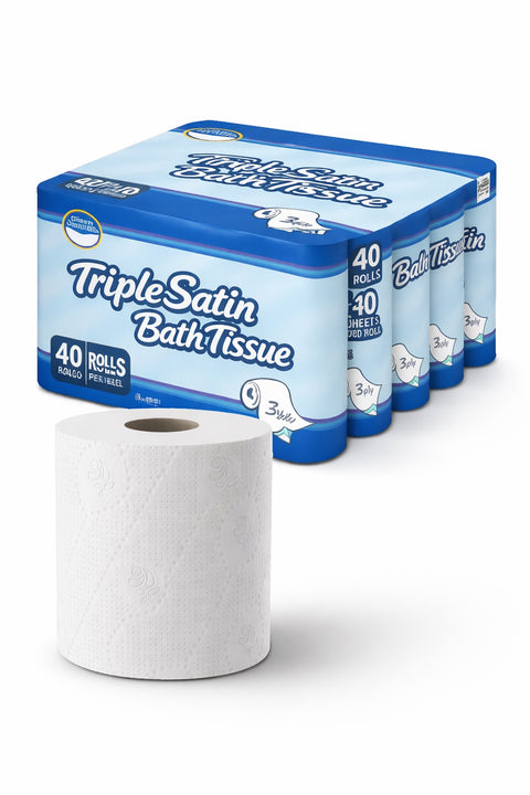 Kirkland Signature Triple Satin 3 - Ply Toilet Tissue 40 Rolls