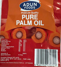 Adun Foods 100% Undialuted Nigerian Palm Oil 5 Litres