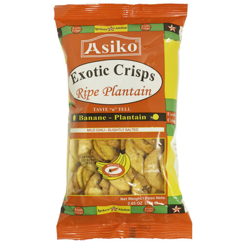 Asiko Mild Chilli & Slightly Salted Plantain Chips 75g – Crunchy Gluten-Free Snack