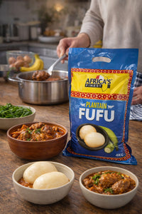 Africa’s Finest Plantain Fufu 4kg – Authentic Swallow Flour UK