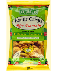Asiko Naturally Sweet Unsalted Plantain Chips 75g – Gluten-Free Healthy Crisp Snack