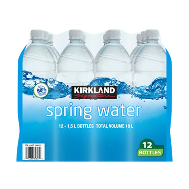 Kirkland Signature Spring Water 1.5L x 12 — Drinks — Buy Online UK