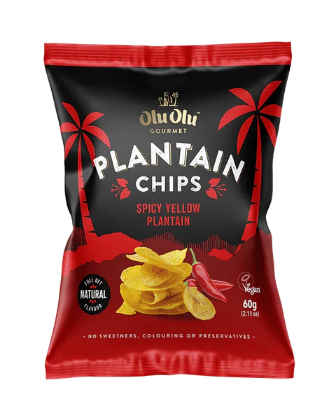 OluOlu Spicy Yellow Plantain Chips 60G-SurulereFoods