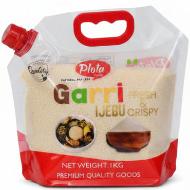 Plota Premium Taste Ijebu Garri 1kg pack – authentic Nigerian Ijebu garri