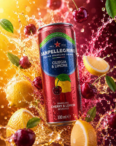 San Pellegrino Ciliegia & Limone Cherry & Lemon 330ml Can