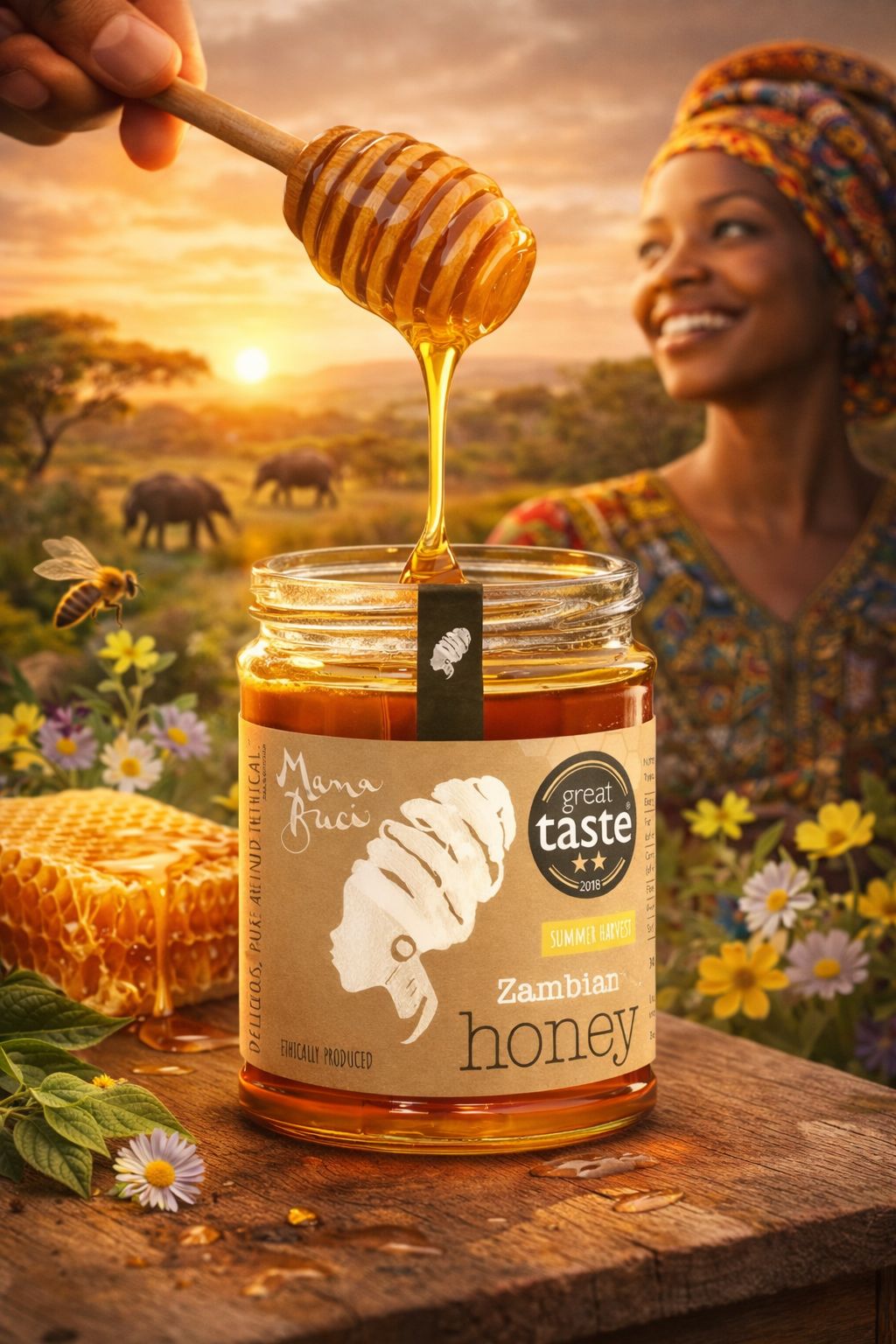 Mama Buci Zambian Honey Summer Harvest 340g