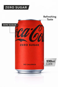 Coca-Cola Zero Sugar 24 x 330ml Cans – UK Refreshing Soft Drink