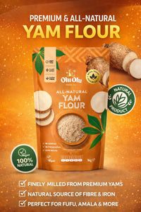 Olu Olu Yam Flour 1kg – Premium Yam Flour for Amala & Swallow UK