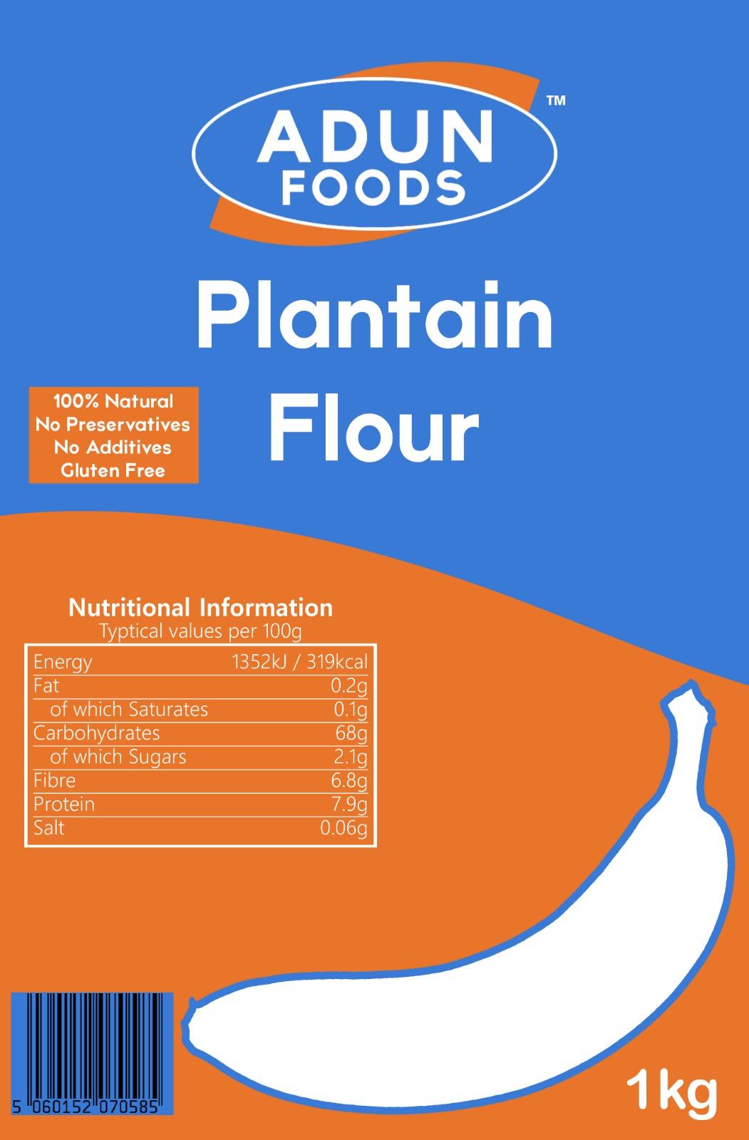 Adun Foods Plantain Flour 1kg - SurulereFoods