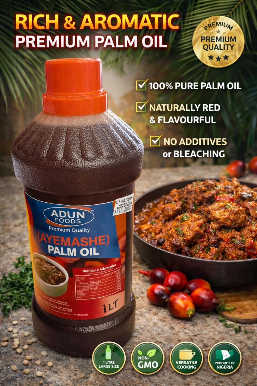 Adun Foods Ayamase Oil 1L – Palm Oil for Ofada & Ayamase Stew UK