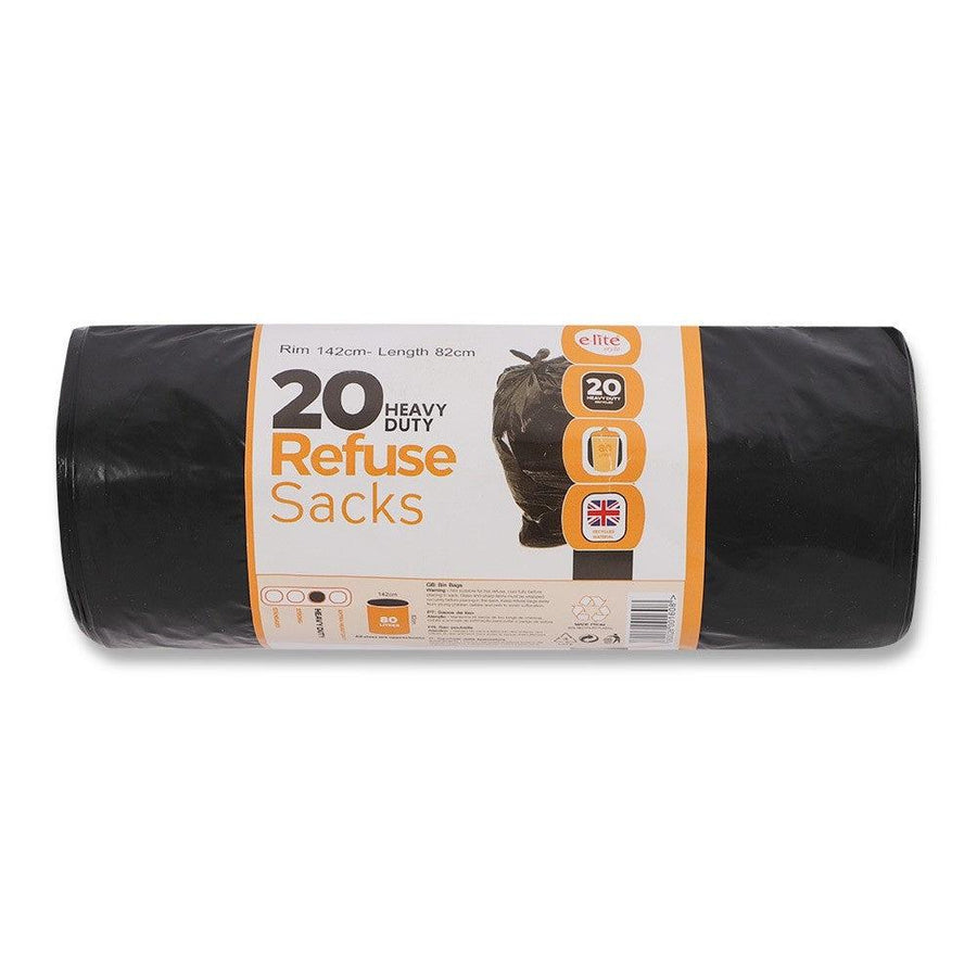 20 Heavy Duty Black Bin Bags-SurulereFoods