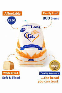 Golden Loaf Bread 800g – Soft Sliced White Bread UK