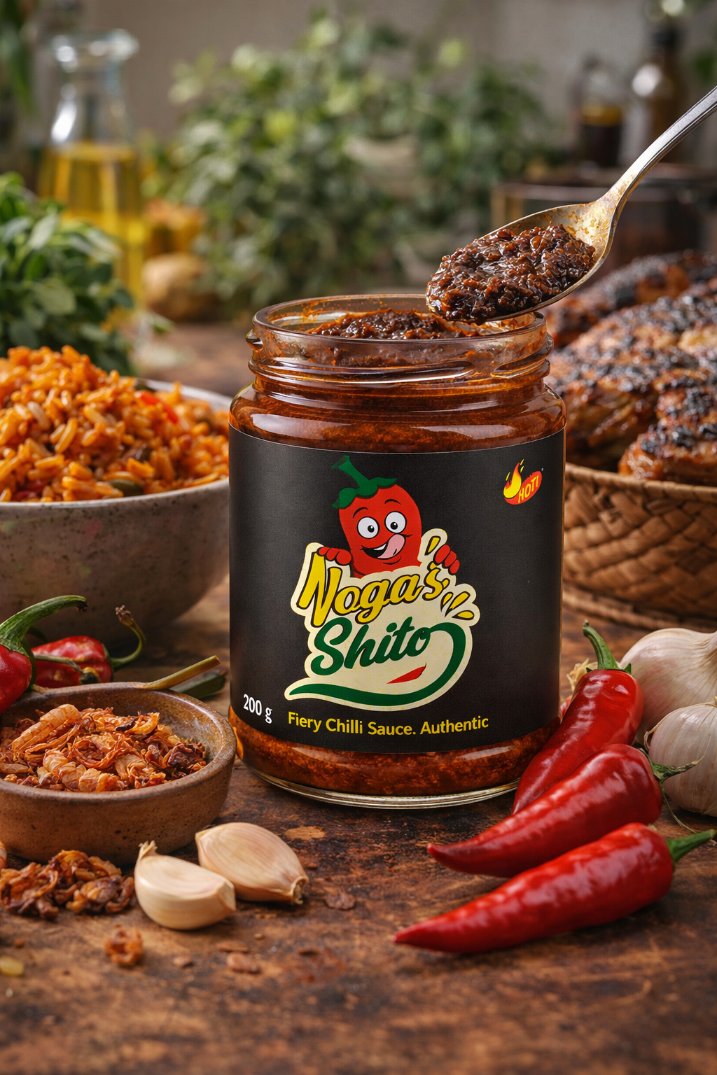 Noga's Shito (Black Pepper Sauce) Authentic Ghanaian Hot Sauce 160g