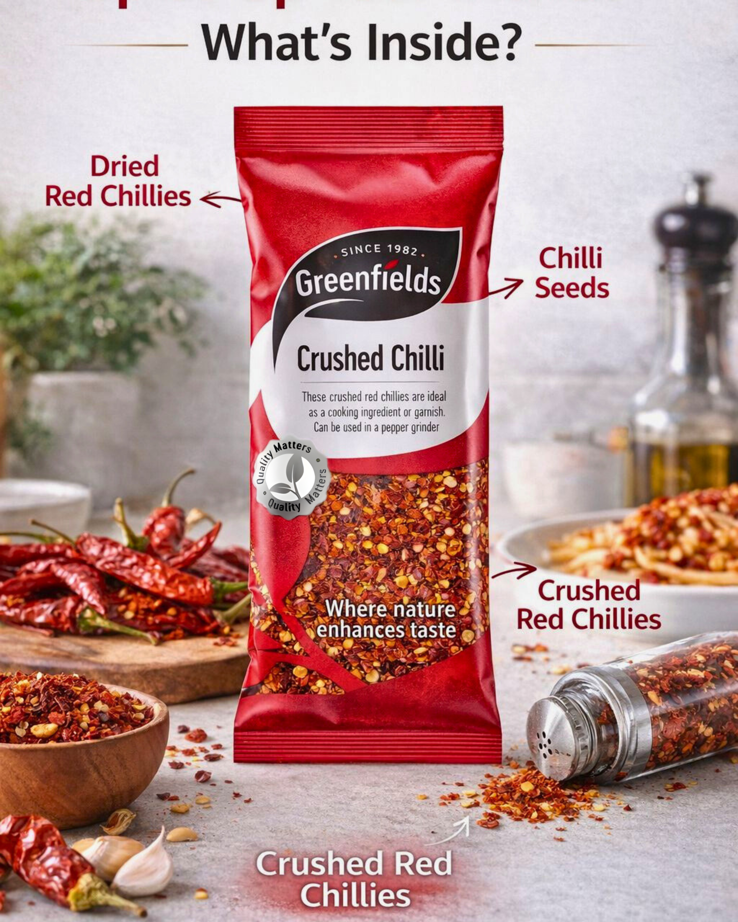Greenfields Crushed Chilli 75g