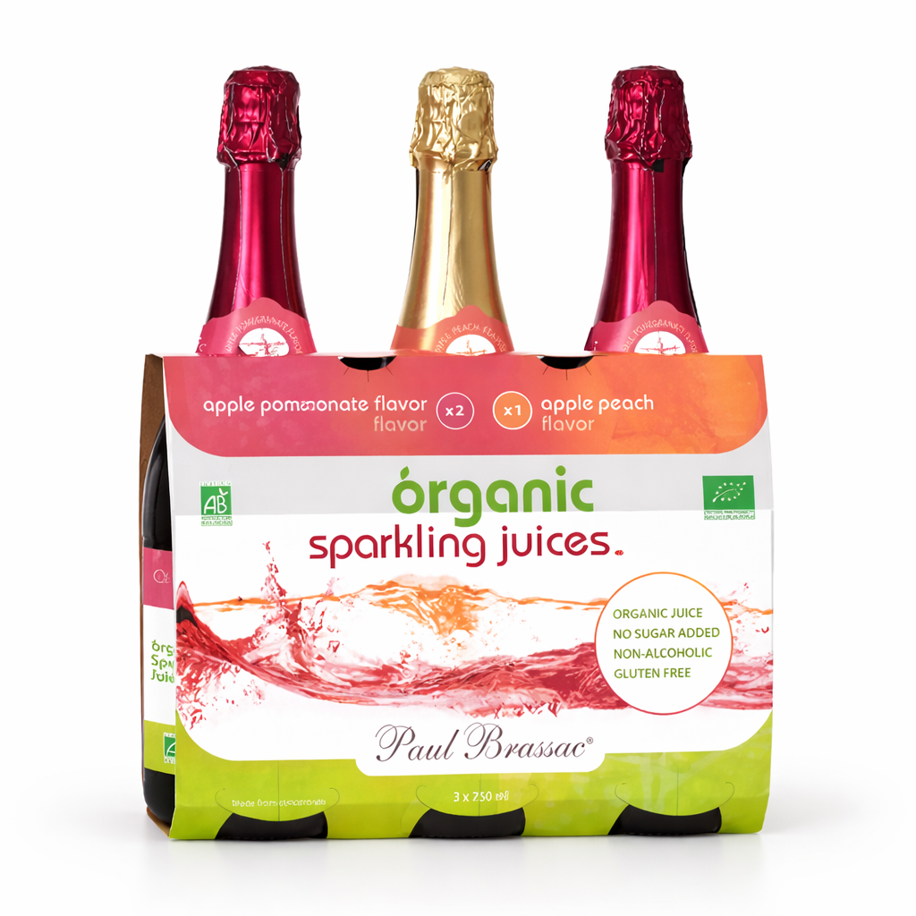 Paul Brassac Organic Sparkling Fruit Juice 3 x 750ml – UK