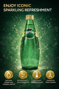 Perrier Sparkling Natural Mineral Water 330ml (24 Pack) – Glass Bottles | UK