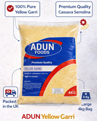 Adun Foods Authentic Golden Yellow Garri 4kg – Authentic & Golden