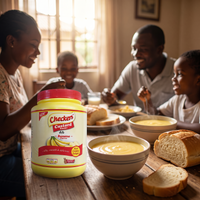 Checkers Milk Custard served at a family breakfast table