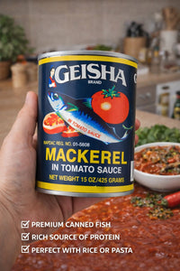 Geisha Mackerel in Tomato Sauce 425g – Premium Canned Mackerel UK
