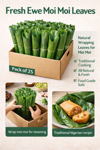 Fresh Ewe Moi Moi Leaves Box (25) – Natural Nigerian Cooking Wraps UK
