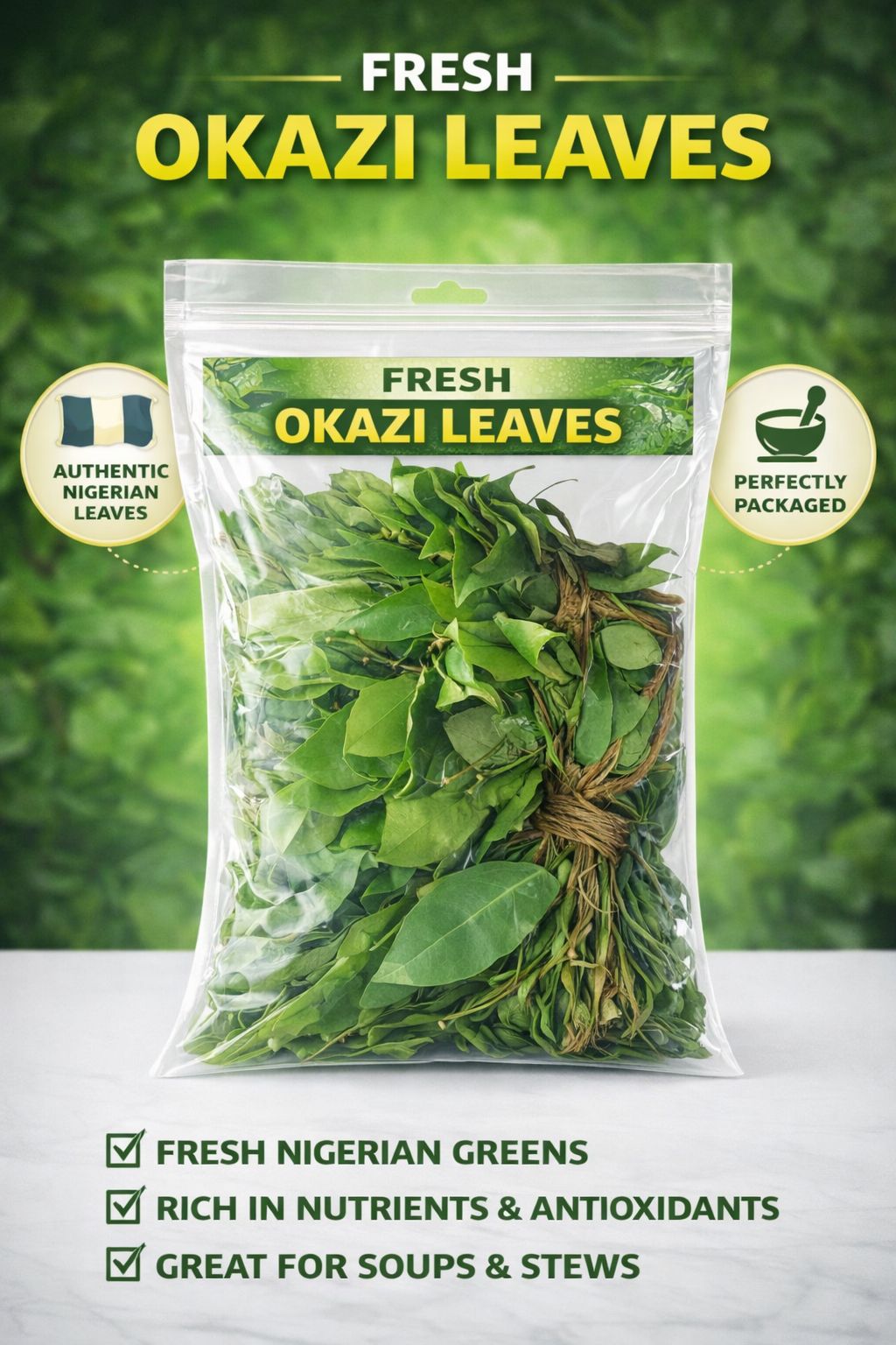 Fresh Okazi Leaves – Authentic Nigerian Soup Leaf UK
