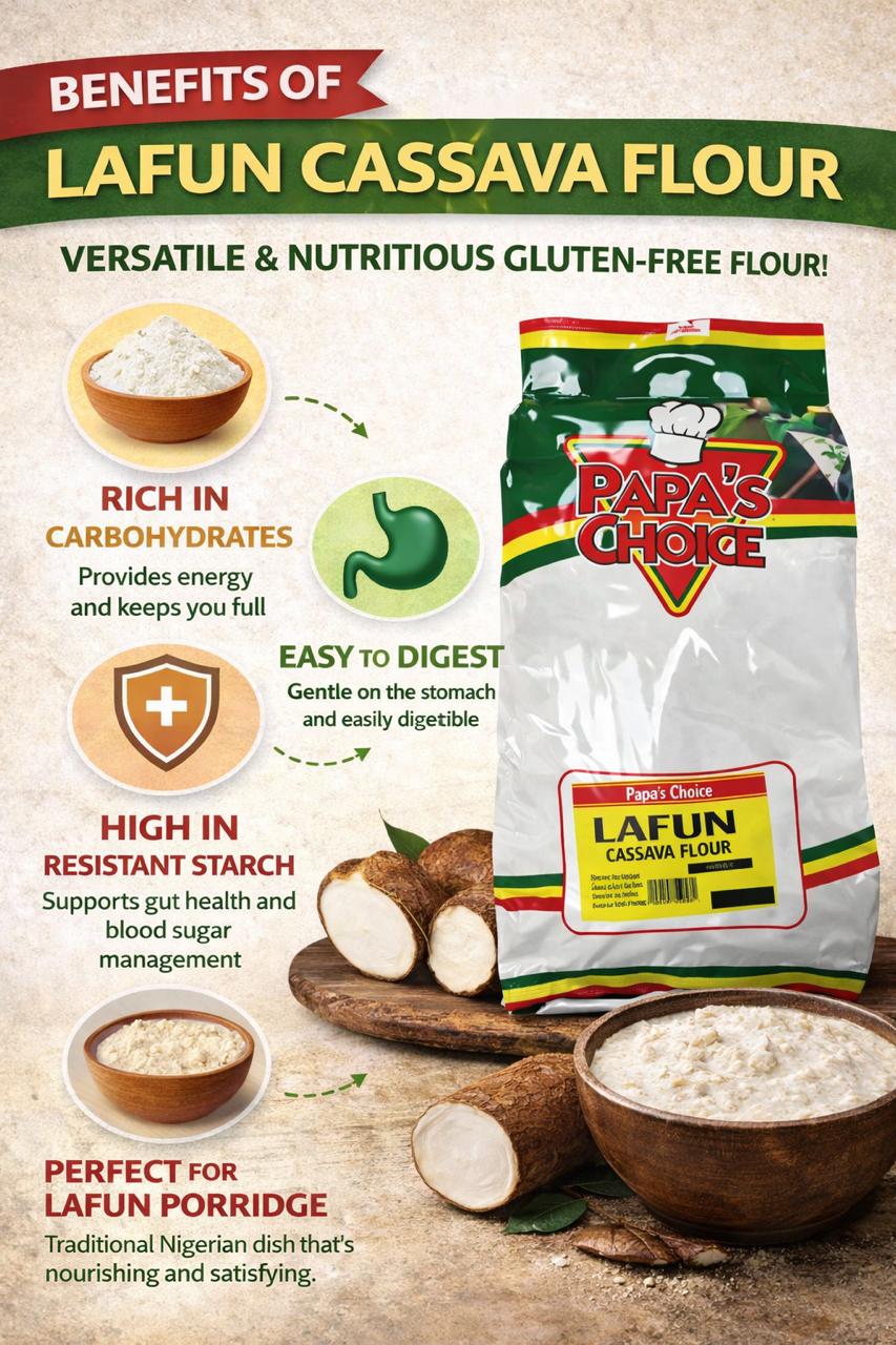 Papa’s Choice Lafun Cassava Flour 4kg