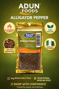 Adun Foods Alligator Pepper 70g – Authentic African Spice UK