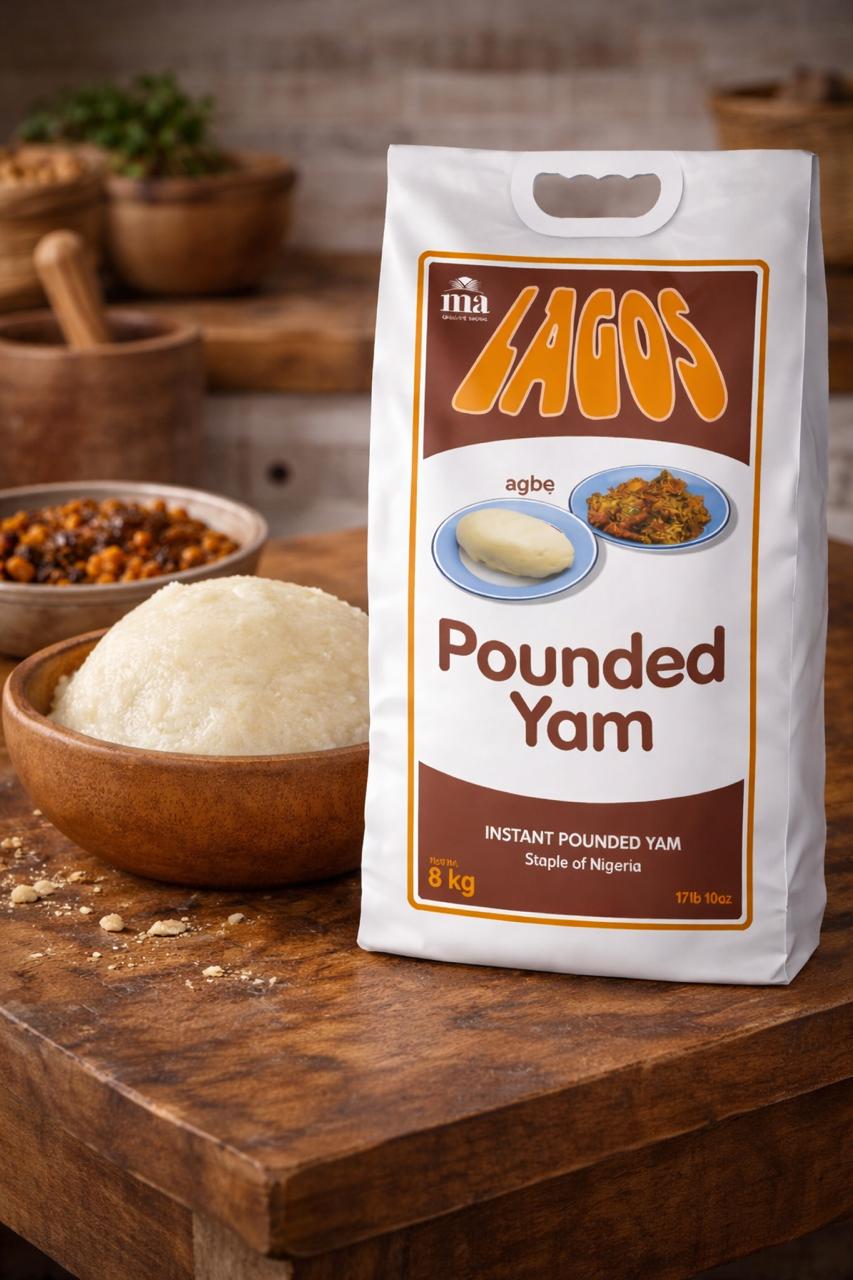 Lagos Pounded Yam 4kg – Smooth Poundo Iyan for Swallow & Soups | UK