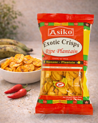Asiko Mild Chilli & Slightly Salted Plantain Chips 75g – Crunchy Gluten-Free Snack
