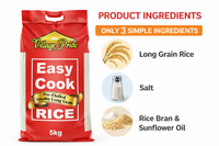 Village Pride Easy Cook Rice 5kg – Long Grain White Rice | Premium UK Bulk