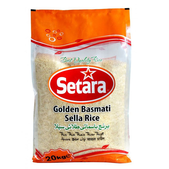 Buy Setara Golden Basmati Sella Rice 20kg Online UK | Bulk Rice ...