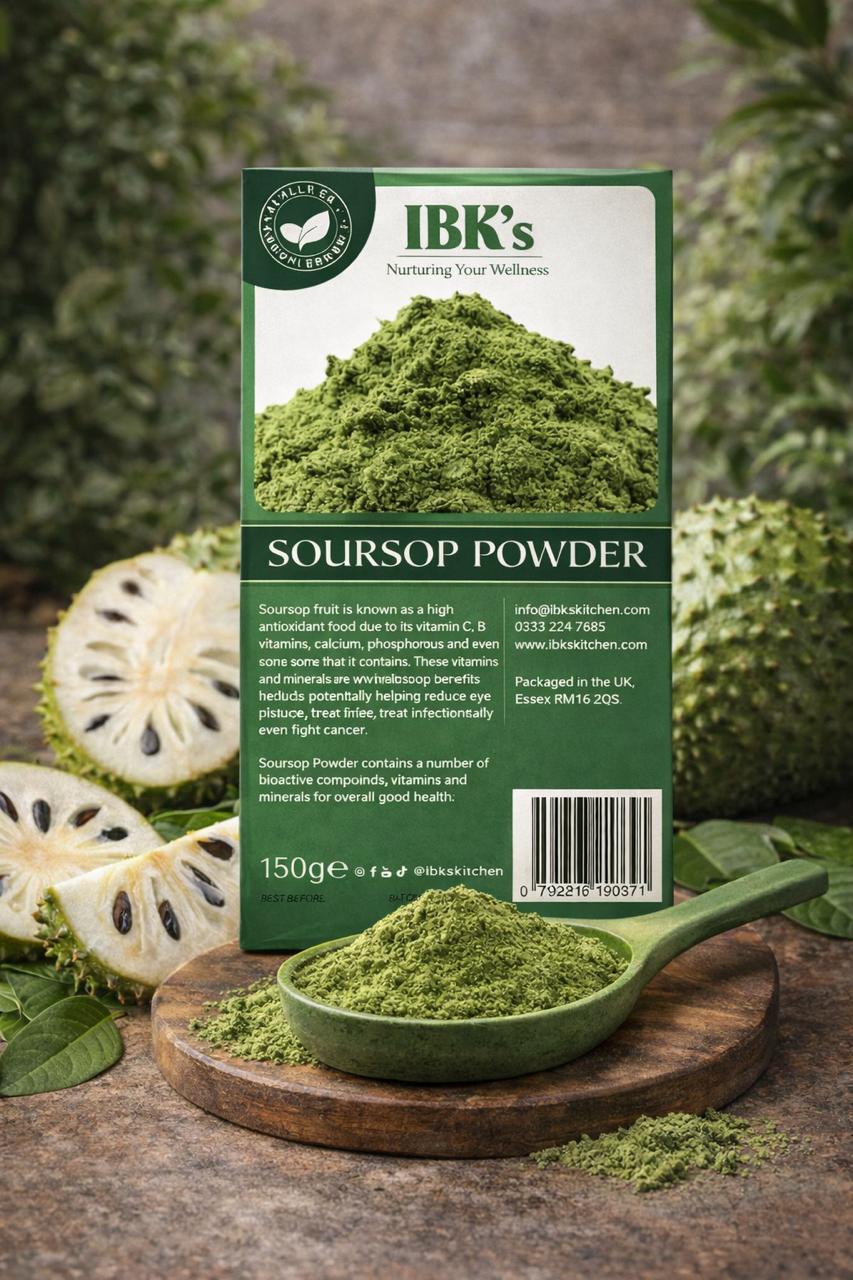 IBK’s Kitchen Soursop Powder – Tropical Fruit Powder for Smoothies & Drinks | UK
