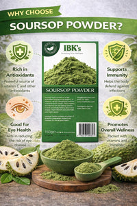 IBK’s Kitchen Soursop Powder – Tropical Fruit Powder for Smoothies & Drinks | UK