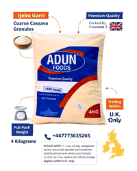Adun Foods Ijebu Gari 4kg – Fine Grain Fermented Cassava Flour UK